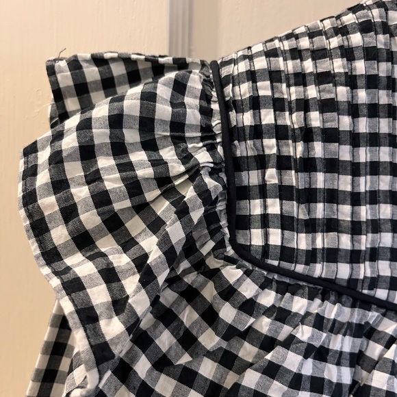 Gingham Long Sleeve Cotton Blouse - Picture 7 of 11